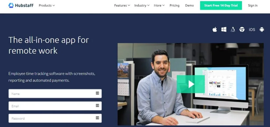 Hubstaff Marketing Tool for Remote Work