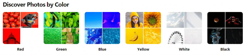 Pexels Discover Photos by Color